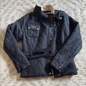 Barbour Black Utility Quilted Jacket US 6